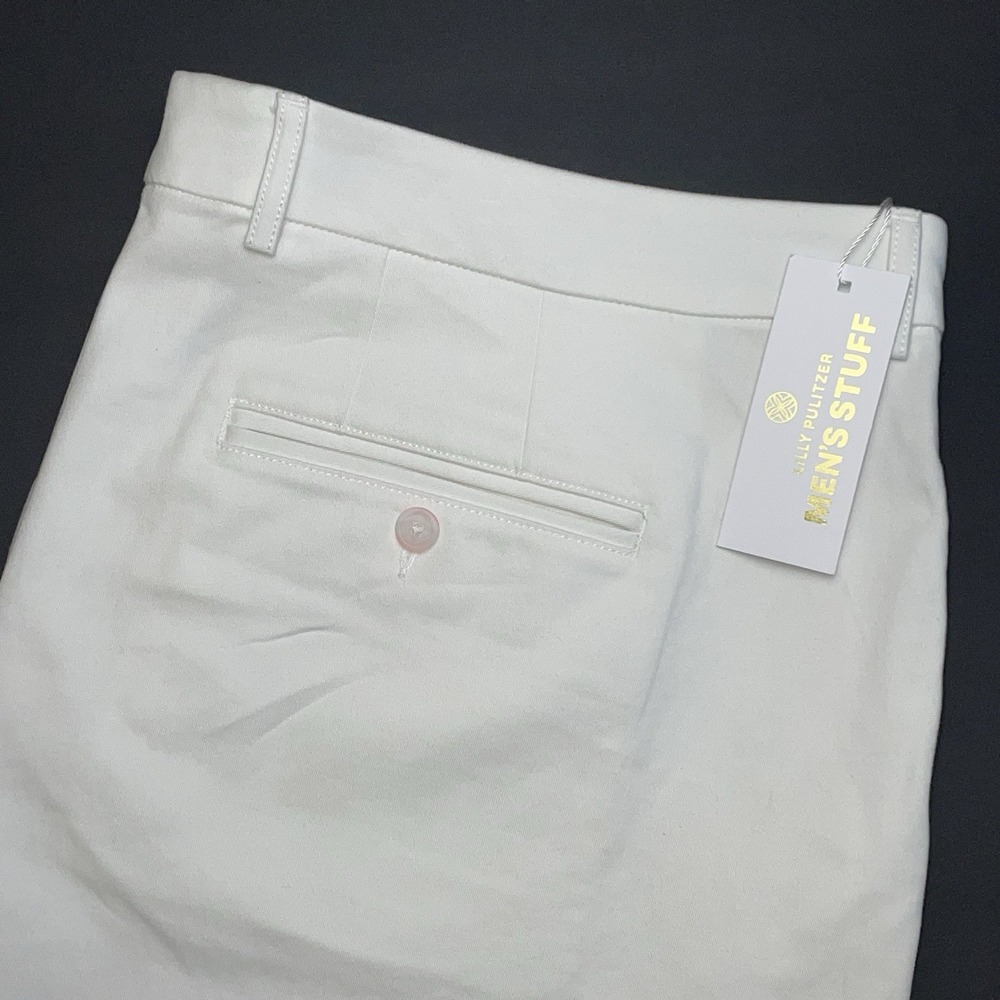 NWT Lilly Pulitzer Volk Shorts 42 Mens Stuff Golf Chino 8" Inseam Resort White